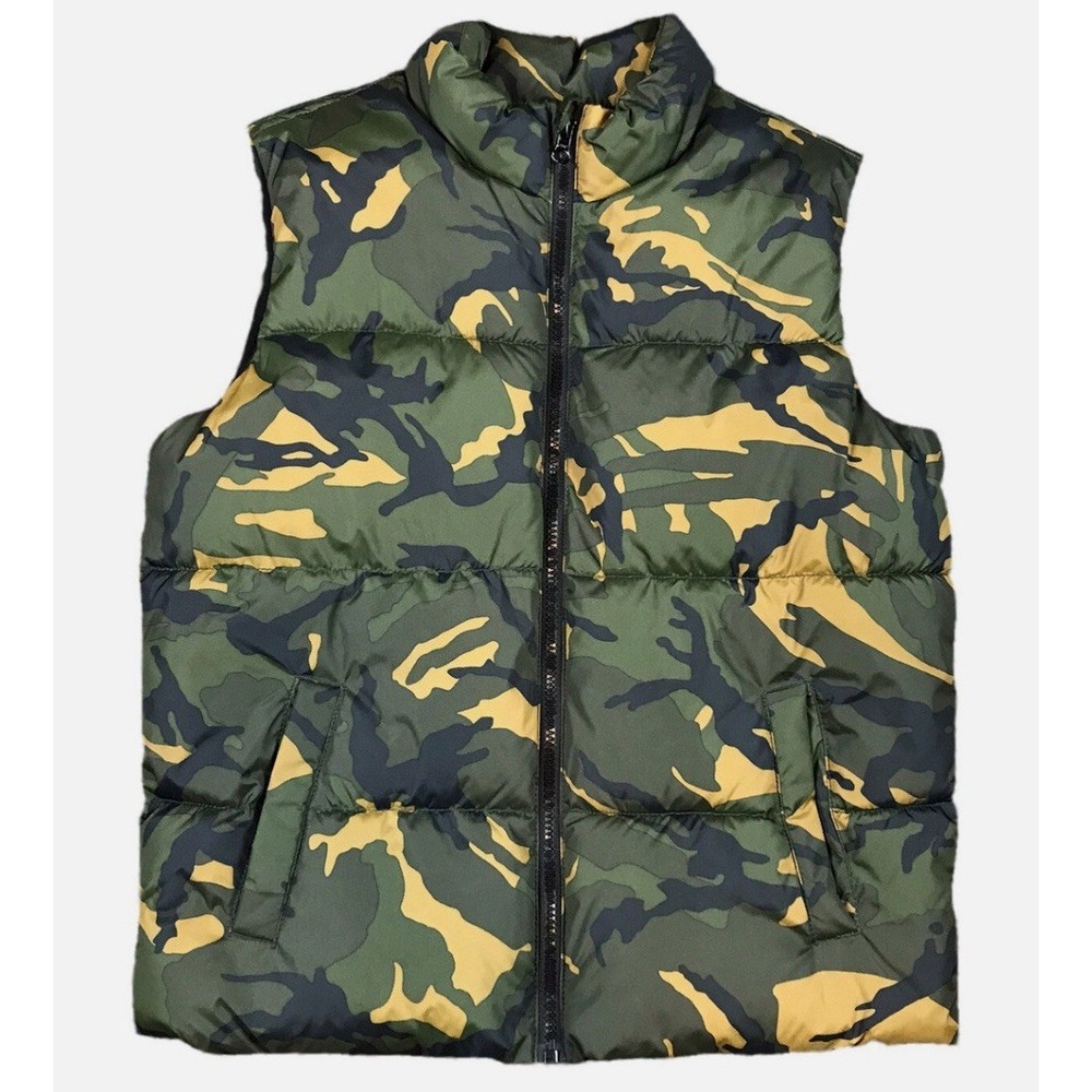 Old Navy Kids Full Zip Outdoor Puffer Jacket Camo Sleeveless Vest Size XS(5)